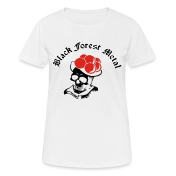 Black Forest Metal - Frauen T-Shirt atmungsaktiv - Weiß - Vorne - AI Model Female 172 dark (172cm)