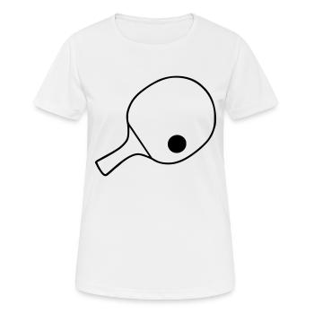Table tennis rackets, table tennis - Women's Breathable T-Shirt - white - Front - AI Model Female 172 dark (172cm)