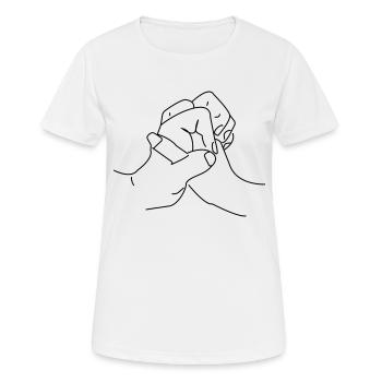 Hände - Frauen T-Shirt atmungsaktiv - Weiß - Vorne - AI Model Female 172 dark (172cm)