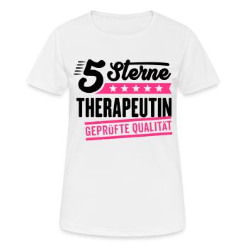 5Sterne Therapeutin - Frauen T-Shirt atmungsaktiv - Weiß - Vorne - AI Model Female 172 dark (172cm)