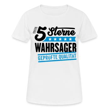 5Sterne Wahrsager - Frauen T-Shirt atmungsaktiv - Weiß - Vorne - AI Model Female 172 dark (172cm)