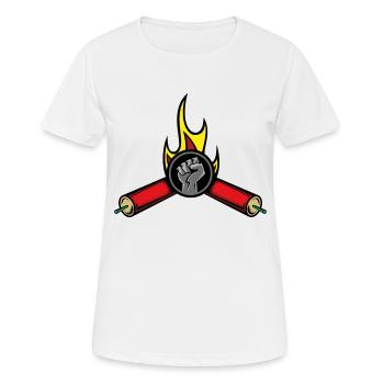 Cadeau de feux d'artifice pétards - T-shirt respirant Femme - blanc - Devant - AI Model Female 172 dark (172cm)