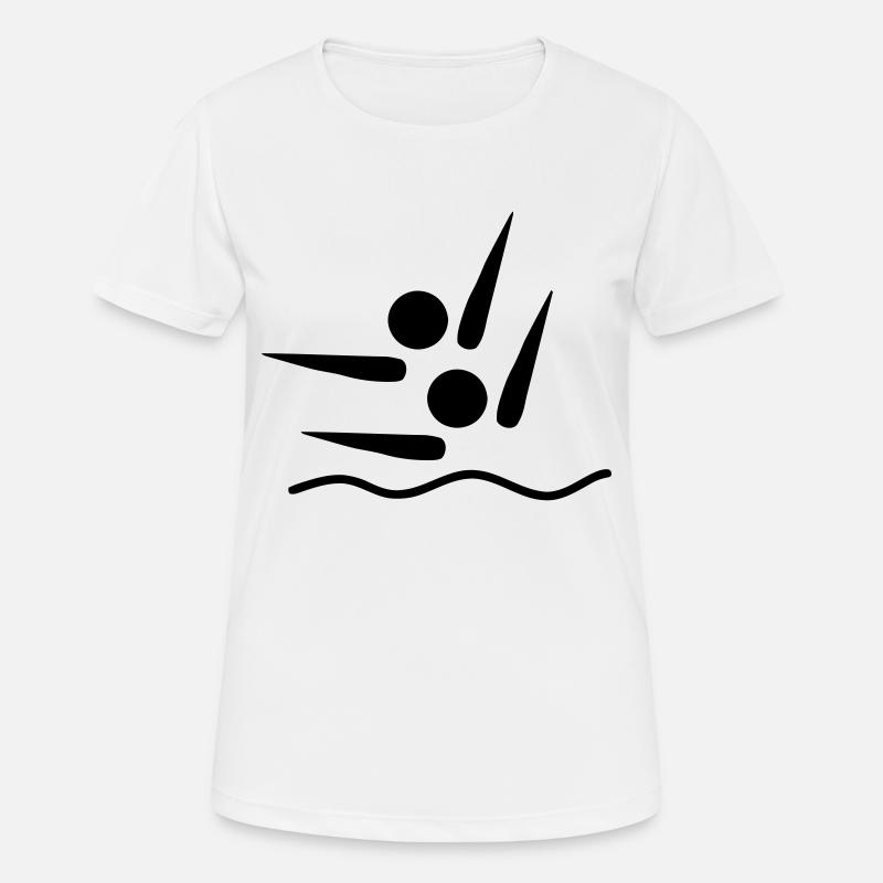 Nage synchrone - T-shirt respirant Femme - blanc