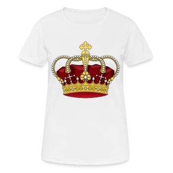 krone crown koenig king castle schloss tower burg1 - Frauen T-Shirt atmungsaktiv - Weiß - Vorne - AI Model Female 172 dark (172cm)