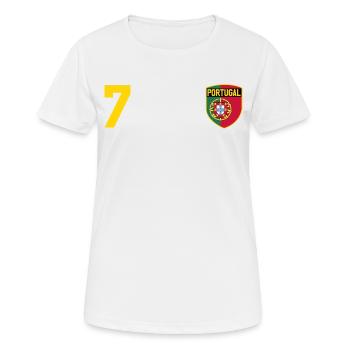 Portugal - Frauen T-Shirt atmungsaktiv - Weiß - Vorne - AI Model Female 172 dark (172cm)