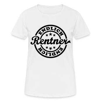 Enfin retraités (timbre) - T-shirt respirant Femme - blanc - Devant - AI Model Female 172 dark (172cm)