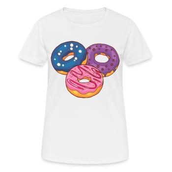 Donuts Confiserie Cookie Törtchen Kuchen Torten - Frauen T-Shirt atmungsaktiv - Weiß - Vorne - AI Model Female 172 dark (172cm)