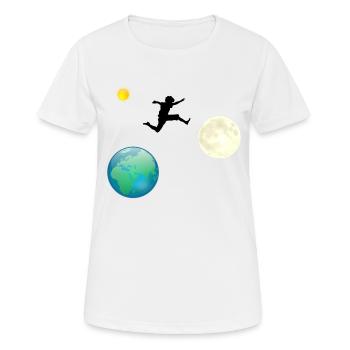 Sauter de la planète - T-shirt respirant Femme - blanc - Devant - AI Model Female 172 dark (172cm)