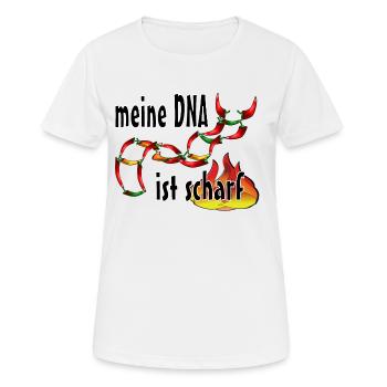 scharfe DNA - Frauen T-Shirt atmungsaktiv - Weiß - Vorne - AI Model Female 172 dark (172cm)