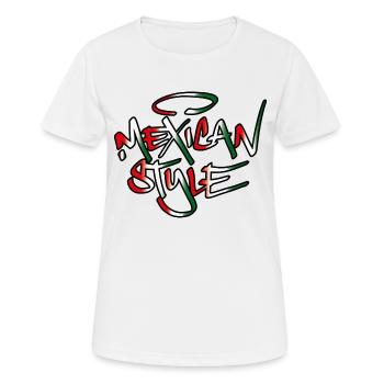 Style mexicain - T-shirt respirant Femme - blanc - Devant - AI Model Female 172 dark (172cm)