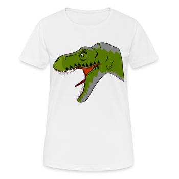 T-Rex - T-shirt respirant Femme - blanc - Devant - AI Model Female 172 dark (172cm)