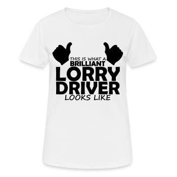 brilliant lorry driver - Women's Breathable T-Shirt - white - Front - AI Model Female 172 dark (172cm)