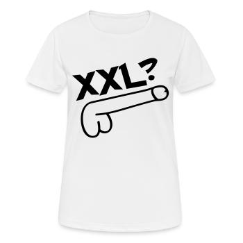 xxl dick - Frauen T-Shirt atmungsaktiv - Weiß - Vorne - AI Model Female 172 dark (172cm)