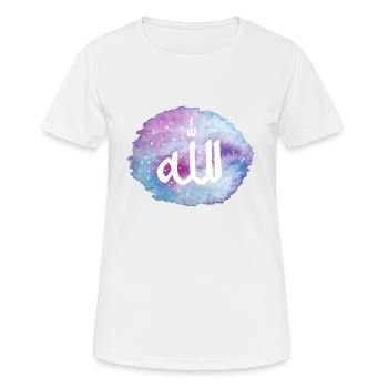 Sternen Himmel Allah (arabisch) - Frauen T-Shirt atmungsaktiv - Weiß - Vorne - AI Model Female 172 dark (172cm)
