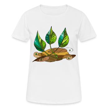 Leaves - Women's Breathable T-Shirt - white - Front - AI Model Female 172 dark (172cm)