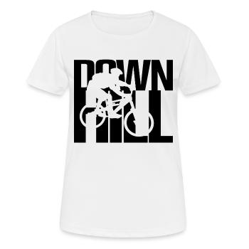 Downhill - Frauen T-Shirt atmungsaktiv - Weiß - Vorne - AI Model Female 172 dark (172cm)