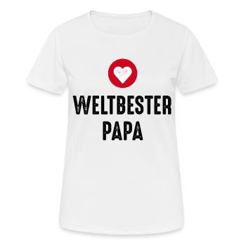 Weltbester Papa - Frauen T-Shirt atmungsaktiv - Weiß - Vorne - AI Model Female 172 dark (172cm)