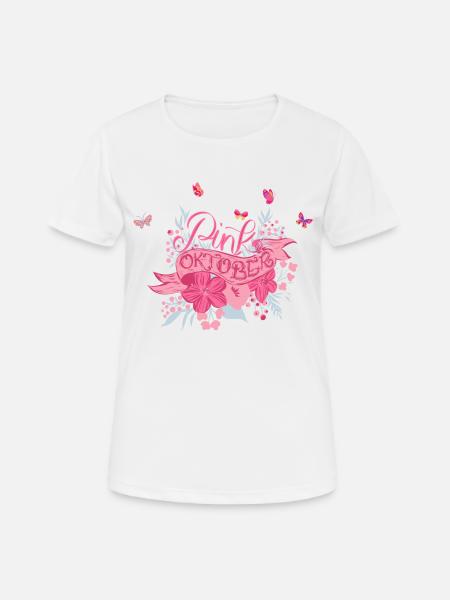 Pink October - Women's Breathable T-Shirt - white