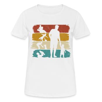 papa père fils de père cadeau rétro vintage - T-shirt respirant Femme - blanc - Devant - AI Model Female 172 dark (172cm)