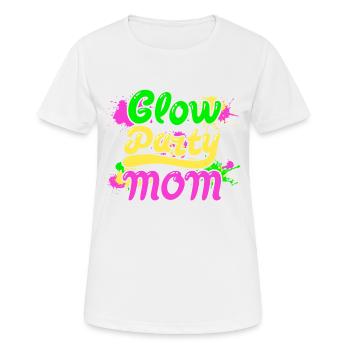 Maman de partie de lueur - T-shirt respirant Femme - blanc - Devant - AI Model Female 172 dark (172cm)