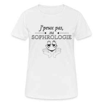 jpeuxpas Sophro1 - T-shirt respirant Femme - blanc - Devant - AI Model Female 172 dark (172cm)