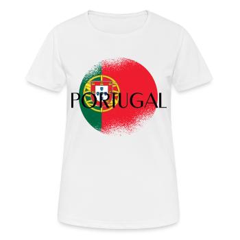 Portugal Fahne - Frauen T-Shirt atmungsaktiv - Weiß - Vorne - AI Model Female 172 dark (172cm)