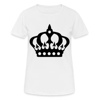 krone - Frauen T-Shirt atmungsaktiv - Weiß - Vorne - AI Model Female 172 dark (172cm)