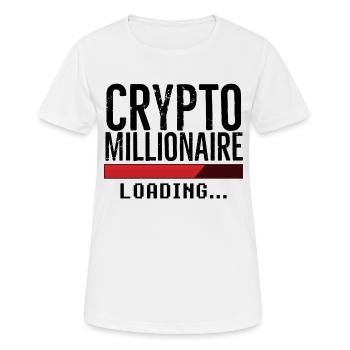 Bitcoin Crypto Millionär Laden - Frauen T-Shirt atmungsaktiv - Weiß - Vorne - AI Model Female 172 dark (172cm)