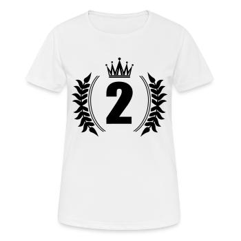 number 2 - Women's Breathable T-Shirt - white - Front - AI Model Female 172 dark (172cm)