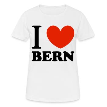 I love Bern - Women's Breathable T-Shirt - white - Front - AI Model Female 172 dark (172cm)
