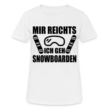 Snowboard Snowboarder - Frauen T-Shirt atmungsaktiv - Weiß - Vorne - AI Model Female 172 dark (172cm)