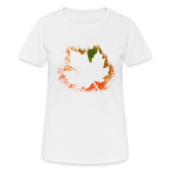 Herbst Laub - Frauen T-Shirt atmungsaktiv - Weiß - Vorne - AI Model Female 172 dark (172cm)