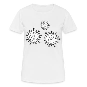 the virus - Frauen T-Shirt atmungsaktiv - Weiß - Vorne - AI Model Female 172 dark (172cm)
