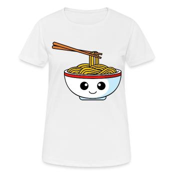 Noodles Comic - Women's Breathable T-Shirt - white - Front - AI Model Female 172 dark (172cm)