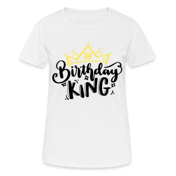 Birthday King 30 years 30th birthday King Crown - Women's Breathable T-Shirt - white - Front - AI Model Female 172 dark (172cm)