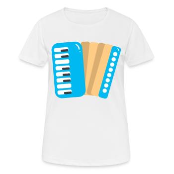 Accordéon - T-shirt respirant Femme - blanc - Devant - AI Model Female 172 dark (172cm)