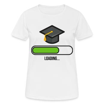 Études d’apprentissage de fin d’études - T-shirt respirant Femme - blanc - Devant - AI Model Female 172 dark (172cm)