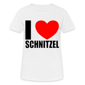 J’adore Schnitzel - T-shirt respirant Femme - blanc - Devant - AI Model Female 172 dark (172cm)