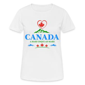 Canada Vancouver Montreal Toronto Maple Leaf Heart - Women's Breathable T-Shirt - white - Front - AI Model Female 172 dark (172cm)
