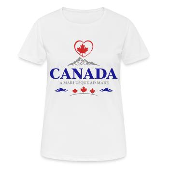 Canada Vancouver Montreal Toronto Maple Leaf Mountains - Women's Breathable T-Shirt - white - Front - AI Model Female 172 dark (172cm)