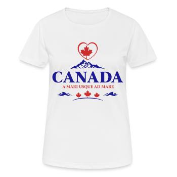 Canada Vancouver Montréal Toronto Maple Leaf Mountains - T-shirt respirant Femme - blanc - Devant - AI Model Female 172 dark (172cm)