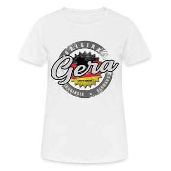 Original Germany Thüringen Gera - Frauen T-Shirt atmungsaktiv - Weiß - Vorne - AI Model Female 172 dark (172cm)