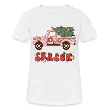 Saison Saison Noël Rétro Chanson de Noël - T-shirt respirant Femme - blanc - Devant - AI Model Female 172 dark (172cm)