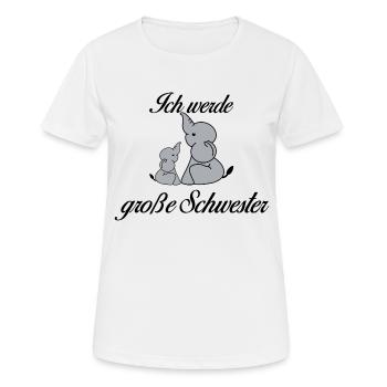 Große Schwester - Frauen T-Shirt atmungsaktiv - Weiß - Vorne - AI Model Female 172 dark (172cm)