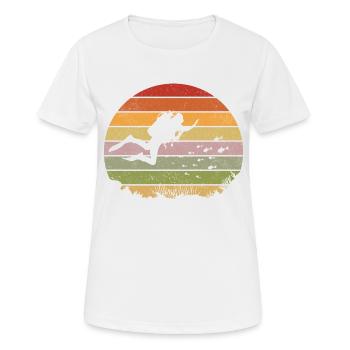 Plongée Plongée Sous-marine Rétro Vintage - T-shirt respirant Femme - blanc - Devant - AI Model Female 172 dark (172cm)