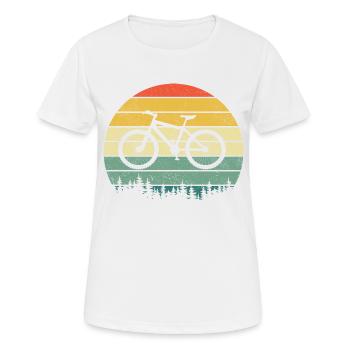Fahrrad Retro Wald - Frauen T-Shirt atmungsaktiv - Weiß - Vorne - AI Model Female 172 dark (172cm)
