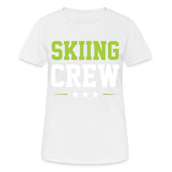 Équipe de ski - T-shirt respirant Femme - blanc - Devant - AI Model Female 172 dark (172cm)