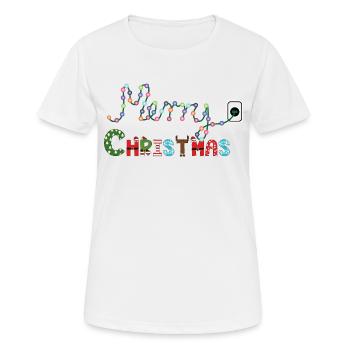 Lumières du sapin de Noël - T-shirt respirant Femme - blanc - Devant - AI Model Female 172 dark (172cm)