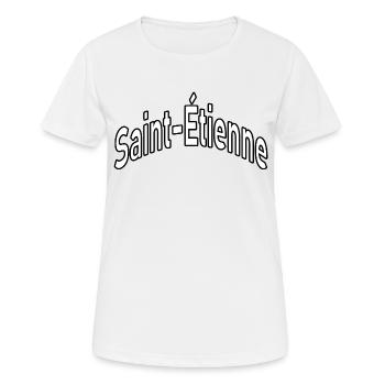 Saint-Étienne - T-shirt respirant Femme - blanc - Devant - AI Model Female 172 dark (172cm)