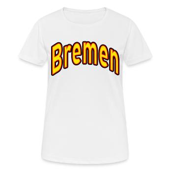 Brême - T-shirt respirant Femme - blanc - Devant - AI Model Female 172 dark (172cm)